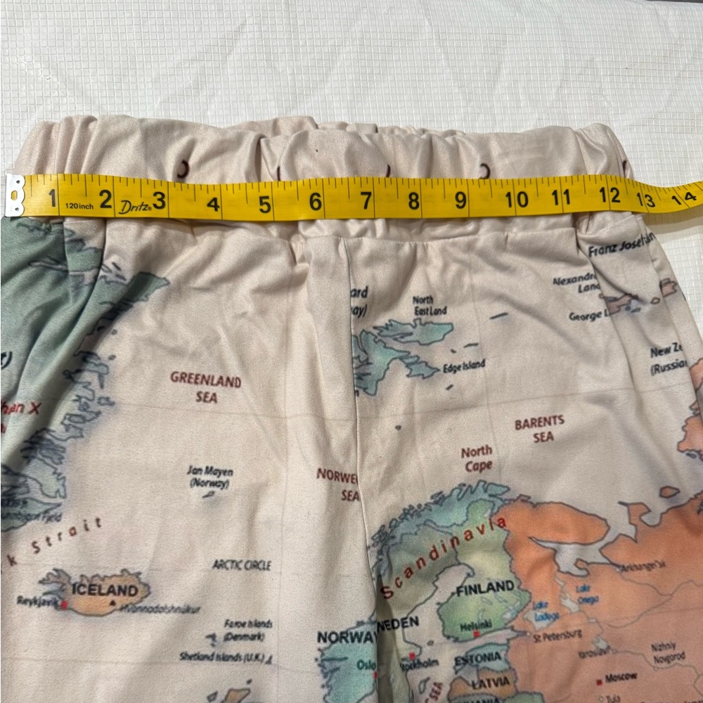 Vintage Map Print Wide-Leg Pants - Picture 9 of 9